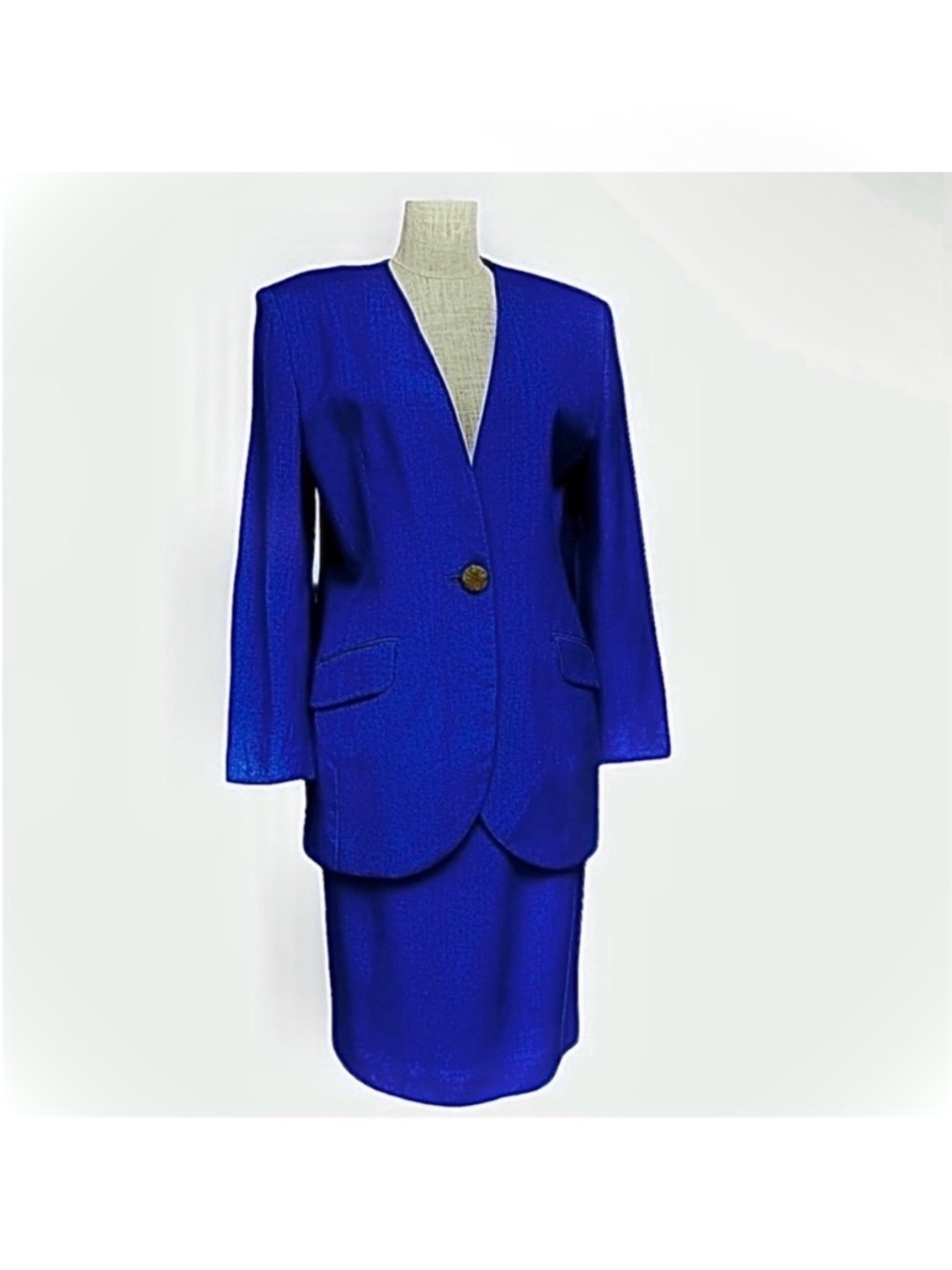 Jones New York NEW Wool Suit Skirt & Blazer Long Sleeve Retro 90's Vintage